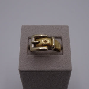 Bague Tank en Or Jaune et Or Gris 18K - Taille 59