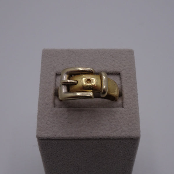 Bague Tank en Or Jaune et Or Gris 18K - Taille 59