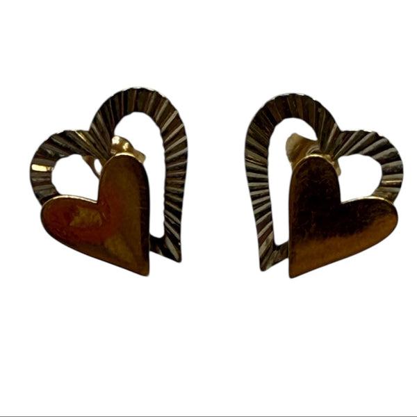 Boucles d’Oreilles en Or Jaune et Or Blanc 18K - 1.89g