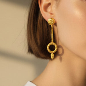 Boucles d'oreilles en or jaune 18K - 3.10 Grs