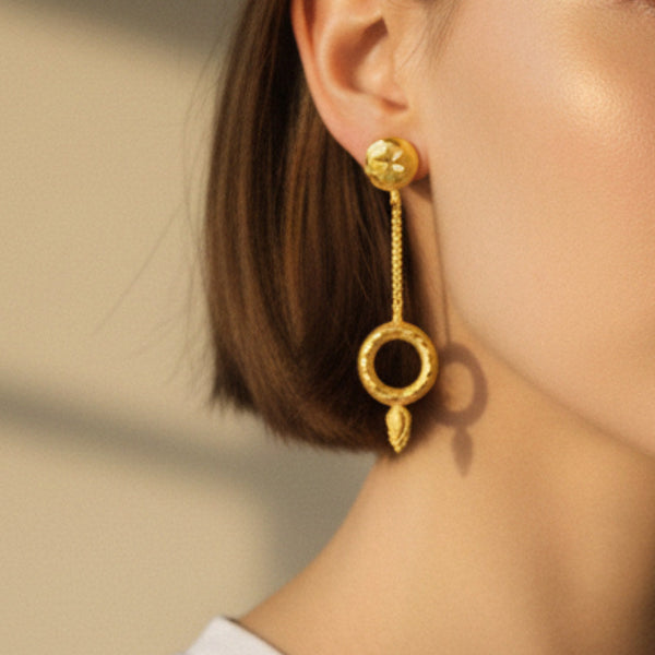 Boucles d'oreilles en or jaune 18K - 3.10 Grs