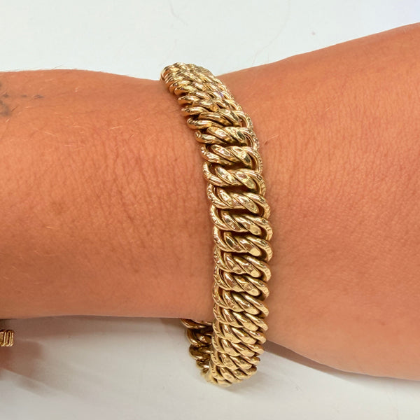 Bracelet Maille Américaine Or Jaune 18k