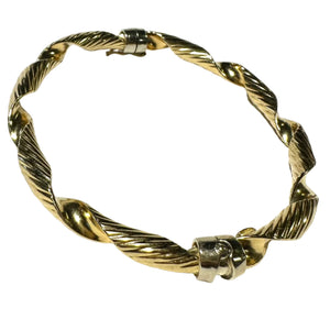 Bracelet Jonc Torsadé Or 18 K