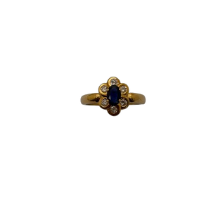 Bague Marguerite en or jaune 18K Taille-53