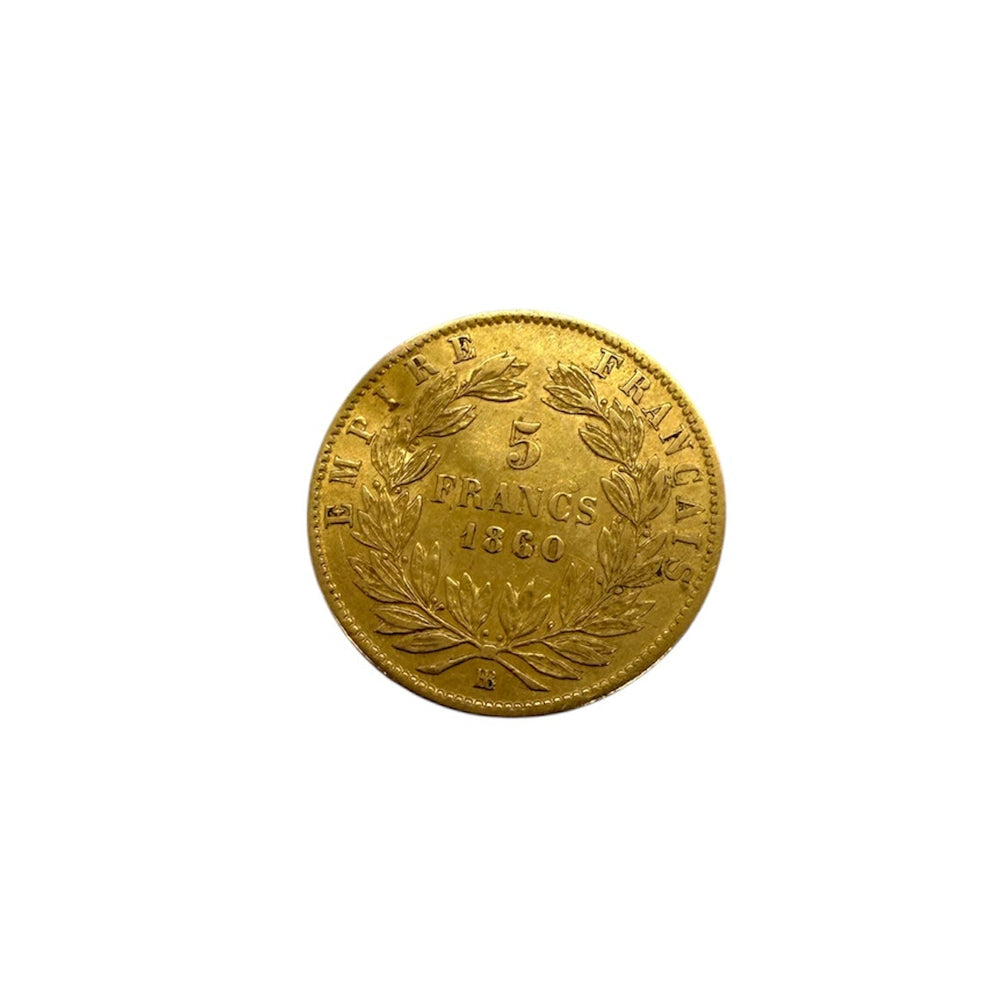 Pièce 5 Francs Or Napoléon III 20K - 1.6 G