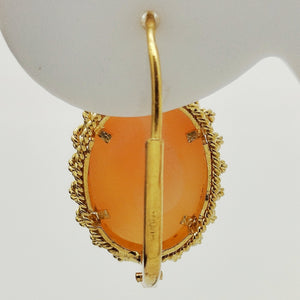 Boucles d'Oreilles Dormeuse en Or Jaune 18K