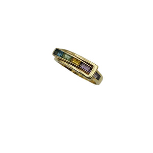 Bague en Or Jaune 750/1000 avec 6 Pierres
