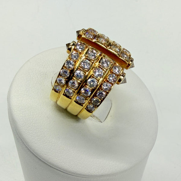 Bague en Or Jaune 18k - 8.78 G - Taille : 54