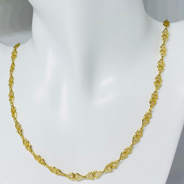 Collier en Or Jaune 18 Carats Filigrane 68 cm