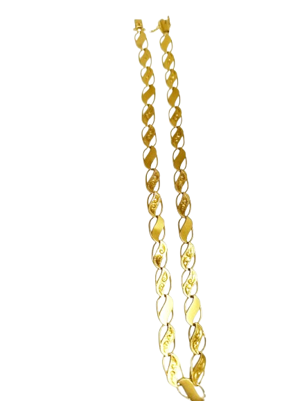 Collier Princesse en Or Jaune 18 K – Maille Fantaisie