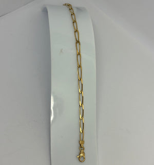 Bracelet Maillon Cheval en Or Jaune 18K - 22cm - 7.99G