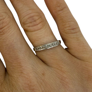 Bague Diamants Or Blanc 18K - 1.38 G - Taille 52