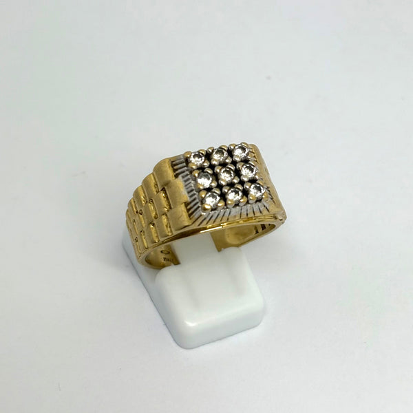 Bague Chevalière OR Jaune 18 K - Taille 60 - 9.71 G