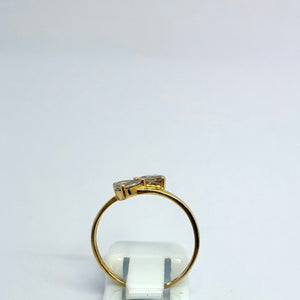 Bague en Or Jaune 18 carats avec Oxyde de Zirconium
