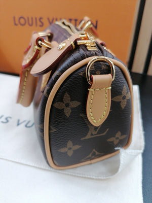 Louis Vuitton Nano Speedy Monogram Marron - Comme Neuf