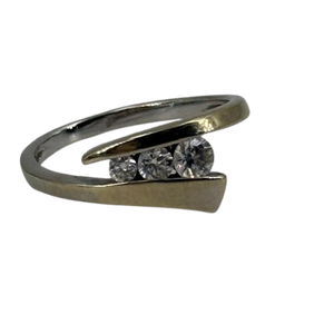 Bague Diamants Or Jaune/Blanc 18K Taille 49