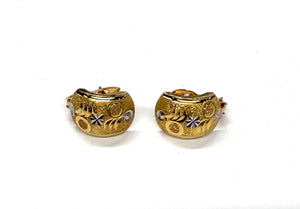 Boucles d'oreilles Dormeuses 3 Ors 18k 1.78grs