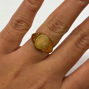 Bague chevalière en Or jaune 18K