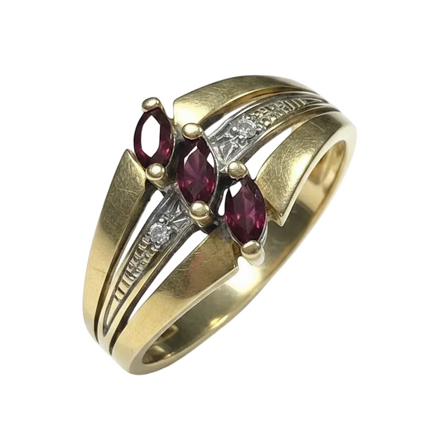 Elégante bague en Or Jaune 18K - T54 - 2.47Grs