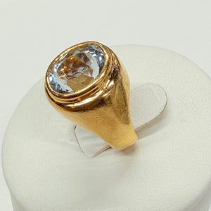 Bague Chevalière en Or jaune 18k - 6.89 G - Taille : 44
