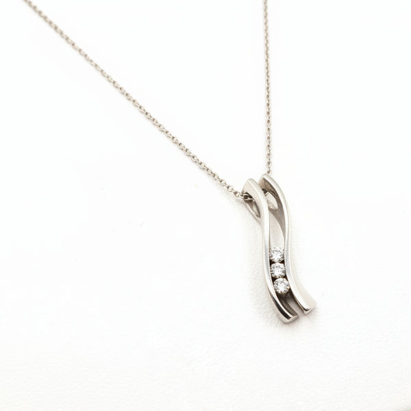 Collier Princesse Or Blanc 18 K - 5 G