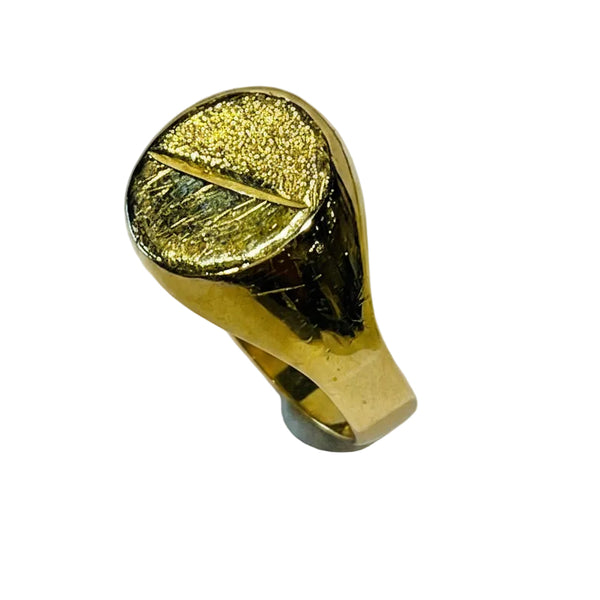 Bagues Chevalière Or Jaune 18 K - T 58 - 4.89 Grs