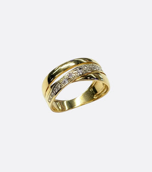Bague en or jaune 18K - Taille 55