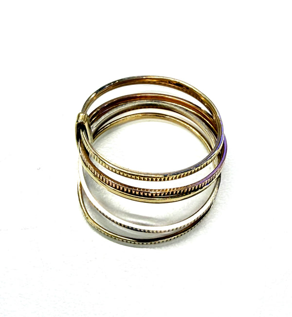 Bagues Semainier 3 Ors 18k Taille-57