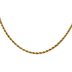 Collier Princesse en Or Jaune 18k Maille Corde