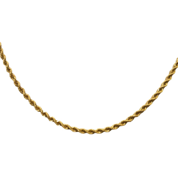 Collier Princesse en Or Jaune 18k Maille Corde