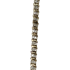 Bracelet Maillon en Or Jaune serti de Diamants