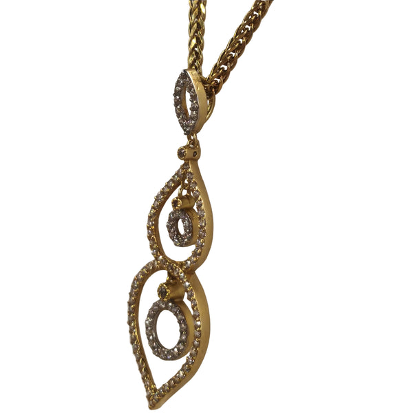 Collier Princesse avec Diamants en Or Jaune 18K