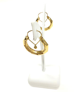 Créoles d'Oreilles en Or Jaune 18k - 3 Grs
