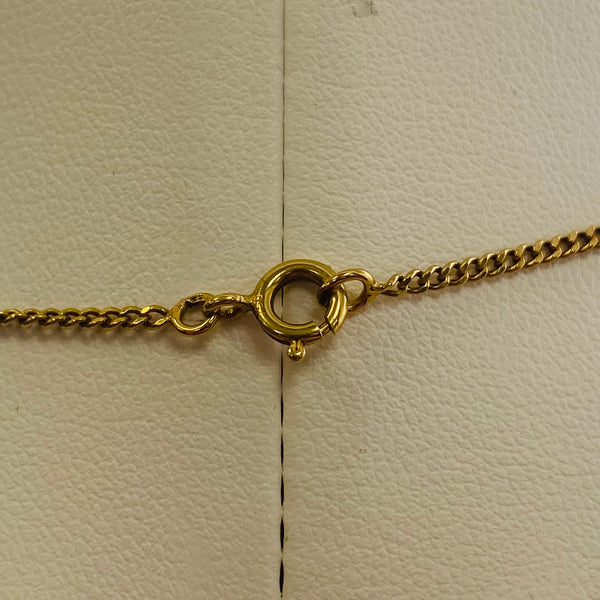 Collier ras-du-cou en or jaune 18 carats, maille gourmette - 3.71 Grs