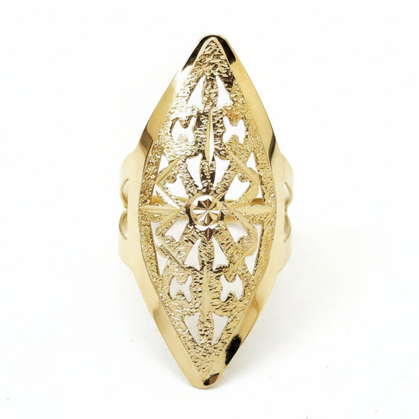Bague Marquise Or Jaune 18k -  4.15 G