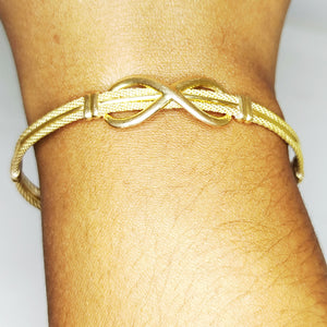 Bracelet Jonc Fantaisie en Or Jaune 18k 10.74 Grs