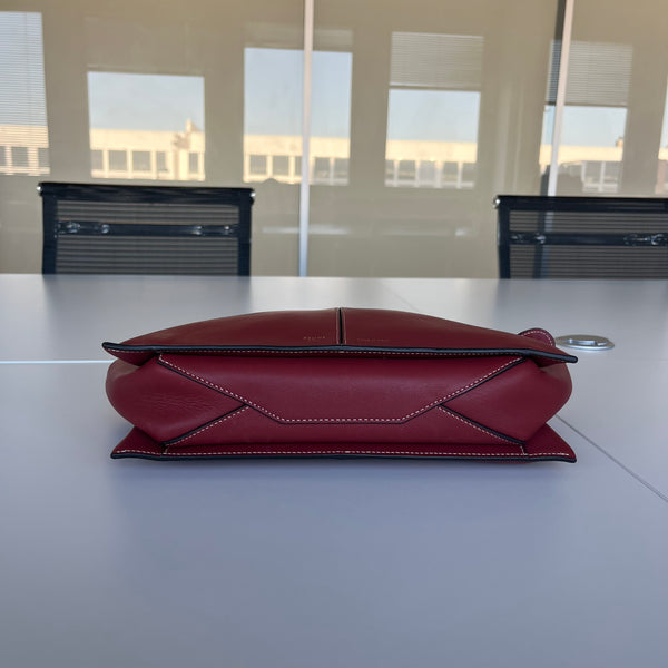 Sac à main Céline Trifold en cuir rouge