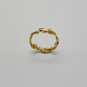Bague Maille Fantaisie en Or Jaune 18K 2.17 Grs - Taille 56