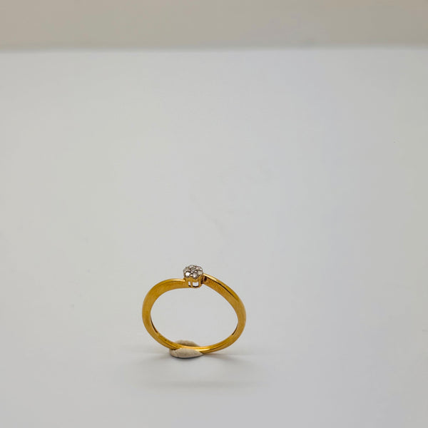 Bague solitaire en or jaune  Taille-53