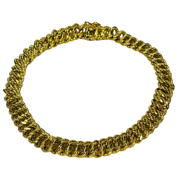 Bracelet Maille Américaine en Or 18K - 21.5cm - 12.30gr