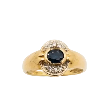 Bague Camée Or Jaune 18 K - 2.43 G - Taille 51 Oxyde Diam