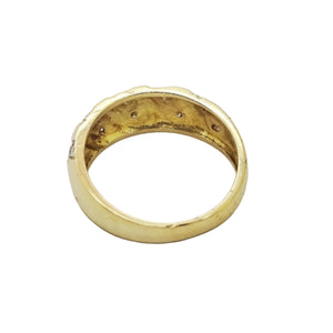 Bague en or jaune 18k avec diamants