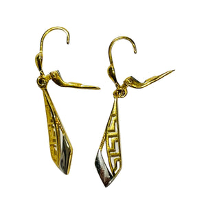Boucles d'oreilles en Or Jaune et Gris 18K - 2.83G