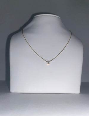 Collier Princesse en Or Jaune 18K avec Diamant 0.25 Carat