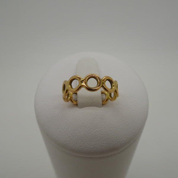 Anneau en or jaune 18K Taille-45