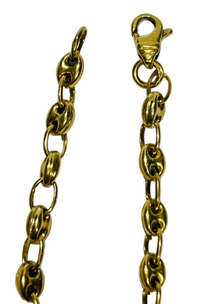 Bracelet en Or Jaune Maille Grain Café 18k - 5.35 G