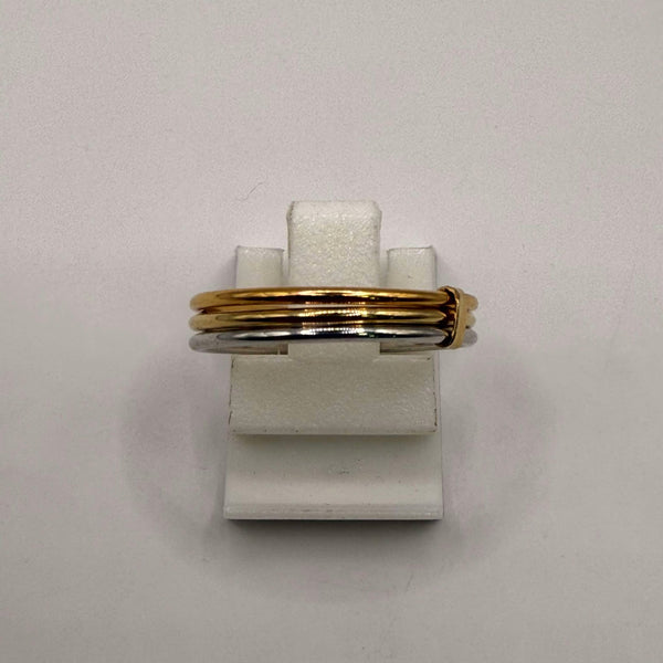 Bague Alliance Or Jaune et Blanc 18K T.53