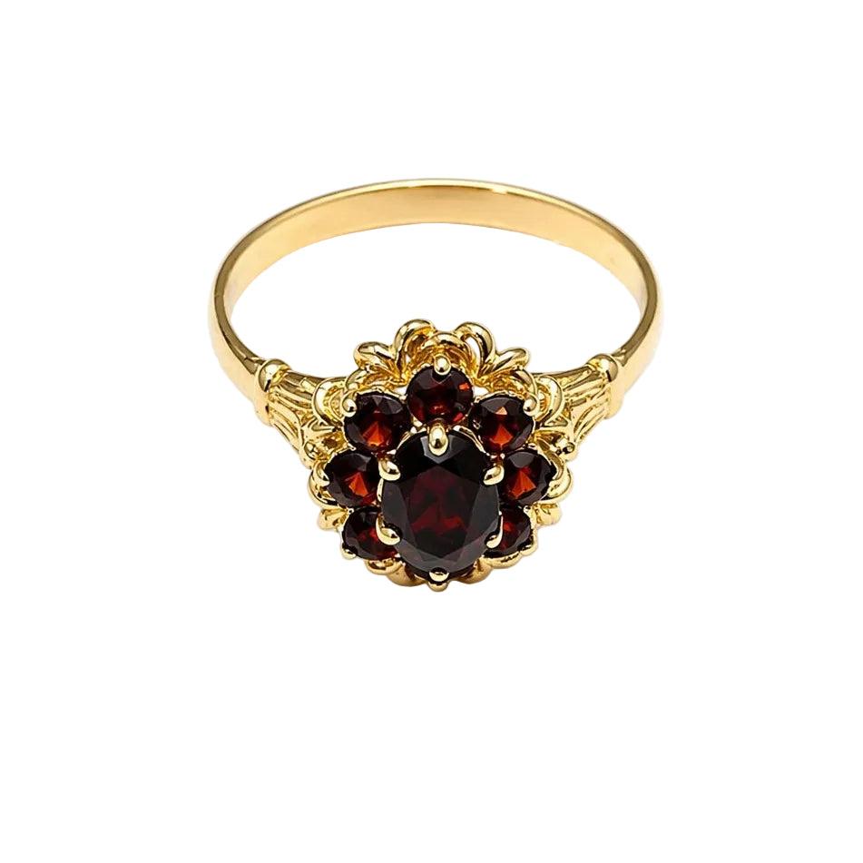 Bague Marguerite en Or Jaune 18 K - Taille 60 - 4.43 G