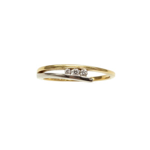 Bagues en or jaune et blanc 18k - 2.22 G - Taille : 50