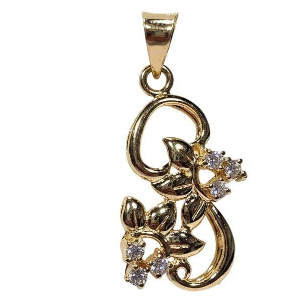 Superbe Pendentif Or Jaune 18K avec Oxyde de Zirconium